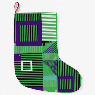 Petite Chaussette De Noël Retro vintage memphis style mode motif. Illus