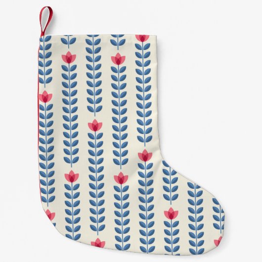 Petite Chaussette De Noël Retro wallpaper - floral pattern with abstract sca (Devant)