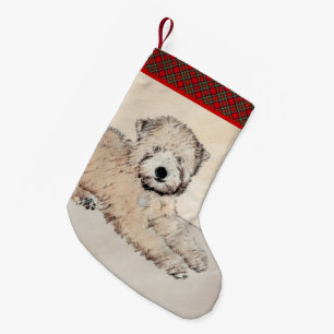 Petite Chaussette De Noël Revêtu doux Roue Peinture Terrier Art original