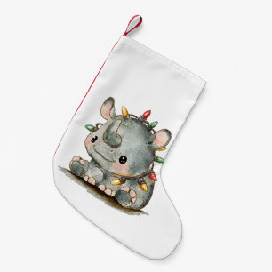 Petite Chaussette De Noël Rhino Festif