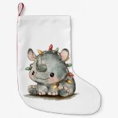 Petite Chaussette De Noël Rhino Festif (Devant)
