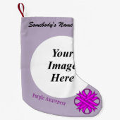 Petite Chaussette De Noël Ribbon Clover violet Modèle par Kenneth Yoncich (Devant)