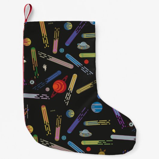 Petite Chaussette De Noël RICK ET MORTY™| Motif de la comète spatiale (Devant)