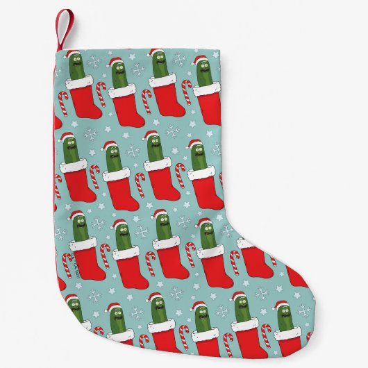Petite Chaussette De Noël Rick et Morty | Motif de Noël Pickle Rick (Devant)