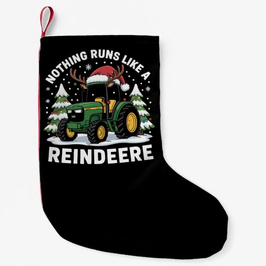 Petite Chaussette De Noël Rien Ne Fonctionne Comme Un Tracteur De Noël Reind (Devant)