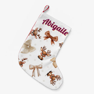 Petite Chaussette De Noël Rinder personnalisé avec coquette de vaches