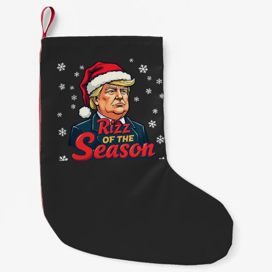 Petite Chaussette De Noël Rizz of the Season Funny Trump Christmas Père Noël (Devant)