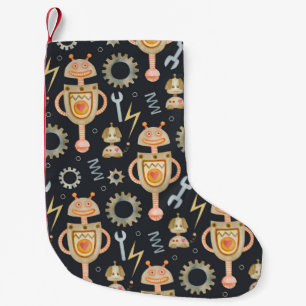 Petite Chaussette De Noël Robots motifs imperméables