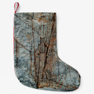 Petite Chaussette De Noël Roche bleue