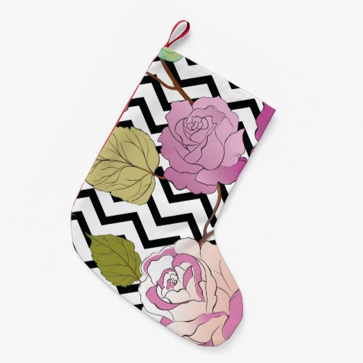 Petite Chaussette De Noël Rose 27 (Devant (Accrochage))