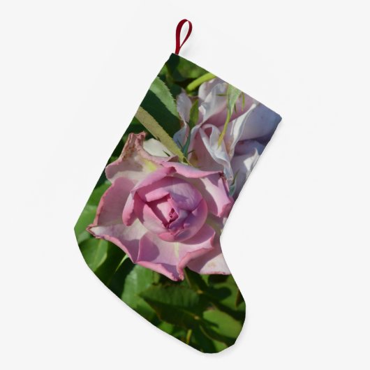 Petite Chaussette De Noël Rose Abstraite Céleste (Devant (Accrochage))