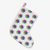 Petite Chaussette De Noël Rose arc-en-ciel coloré (Devant (Accrochage))