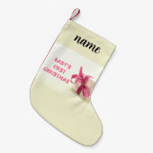 Petite Chaussette De Noël rose de Noël pour bébé (Devant (Accrochage))
