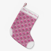 Petite Chaussette De Noël Rose Rose Stocking Rose Noël Stocking Custom (Devant (Accrochage))