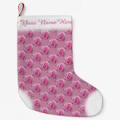 Petite Chaussette De Noël Rose Rose Stocking Rose Noël Stocking Custom (Devant)