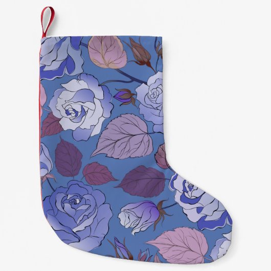Petite Chaussette De Noël Roses 32 (Devant)