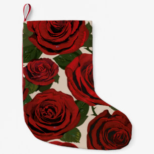 Petite Chaussette De Noël 	Roses rouges. Arrière - plan floral sans couture.