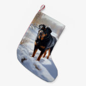 Petite Chaussette De Noël Rottweiler Laisser neiger Noël (Devant (Accrochage))