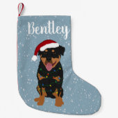 Petite Chaussette De Noël Rottweiler personnalisé (Devant)