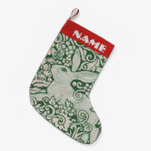 Petite Chaussette De Noël Rouge Blanc Vert Rabbit Stocker Personnaliser Folk (Devant (Accrochage))