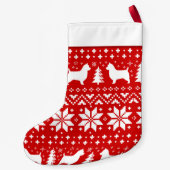 Petite Chaussette De Noël Rouge de Noël des chiens de Terrier australien (Dos)