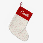 Petite Chaussette De Noël Rouge-noeud (Devant (Accrochage))