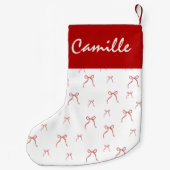 Petite Chaussette De Noël Rouge-noeud (Dos)