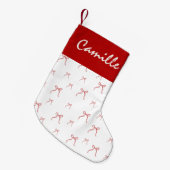 Petite Chaussette De Noël Rouge-noeud (Devant (Accrochage))