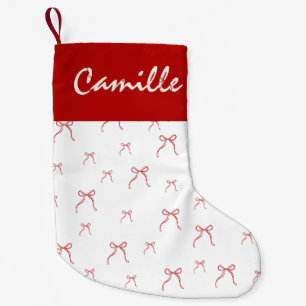 Petite Chaussette De Noël Rouge-noeud