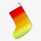 Petite Chaussette De Noël Rouge Orange Jaune Vert (Dos (Accrochage))