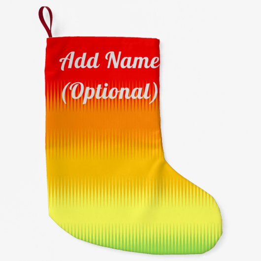 Petite Chaussette De Noël Rouge Orange Jaune Vert (Devant)