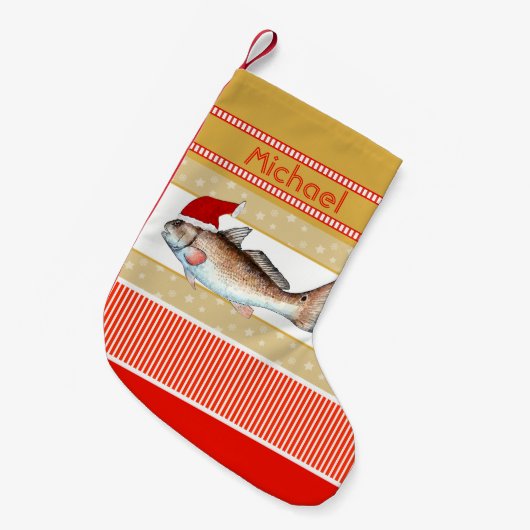 Petite Chaussette De Noël Rougets communs Père Noël (Devant (Accrochage))
