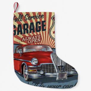 Petite Chaussette De Noël Route vintage 66 Poster rétro Garage avec retro ca