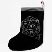 Petite Chaussette De Noël RPG Crit AF | Imaginaire Tabletop Retro Gamer Dice (Dos)