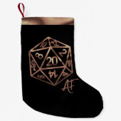 Petite Chaussette De Noël RPG Crit AF | Joueur de rôle PnP Tabletop en cuivr (Devant)