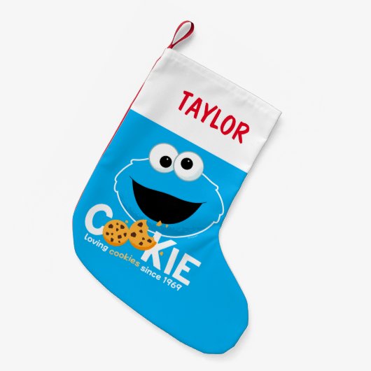 Petite Chaussette De Noël Rue Sésame | Cookie Monster Lookies (Devant (Accrochage))