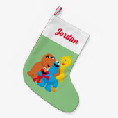 Petite Chaussette De Noël Rue Sésame | Groupe Hug | Ajouter Votre Nom (Devant (Accrochage))