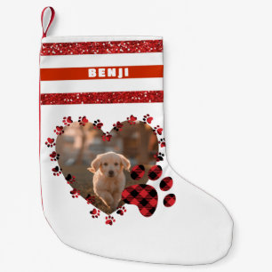 Petite Chaussette De Noël Russe Agritourisme Buffalo Plaid Chien Chat Famill