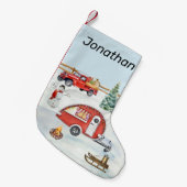 Petite Chaussette De Noël RV Camping Camper Neige hiver Noël (Devant (Accrochage))