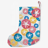 Petite Chaussette De Noël Sable Dollar Jaune Rouge Bleu Motif (Dos)