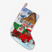 Petite Chaussette De Noël Saint Bernard Chien dans la livraison de Noël Cami (Devant (Accrochage))