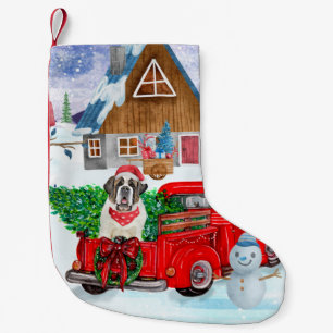 Petite Chaussette De Noël Saint Bernard Chien dans la livraison de Noël Cami