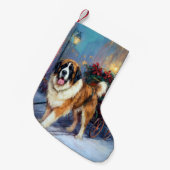 Petite Chaussette De Noël Saint Bernard Christmas Festive (Devant (Accrochage))