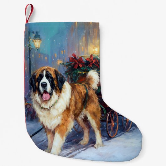 Petite Chaussette De Noël Saint Bernard Christmas Festive (Devant)