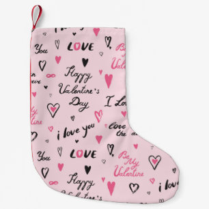 Petite Chaussette De Noël Saint-Valentin : Arrière - plan "Je t'aime".