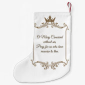 Petite Chaussette De Noël Sainte Vierge Marie Prière catholique (Dos)