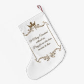 Petite Chaussette De Noël Sainte Vierge Marie Prière catholique (Dos (Accrochage))