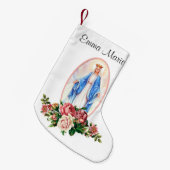 Petite Chaussette De Noël Sainte Vierge Marie Prière catholique (Devant (Accrochage))