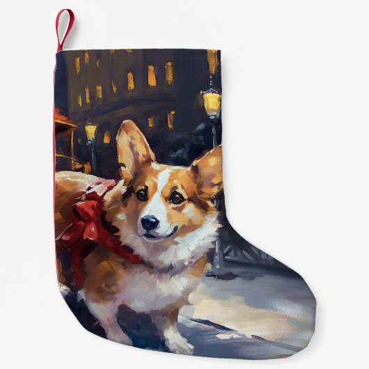 Petite Chaussette De Noël Saison de Noël de Corgi (Devant)