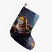 Petite Chaussette De Noël Saison de Noël de Shiba Inu (Devant (Accrochage))